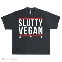 Slutty Vegan Run Slutty Urban Oversized Heavyweight T-Shirt thumb 0