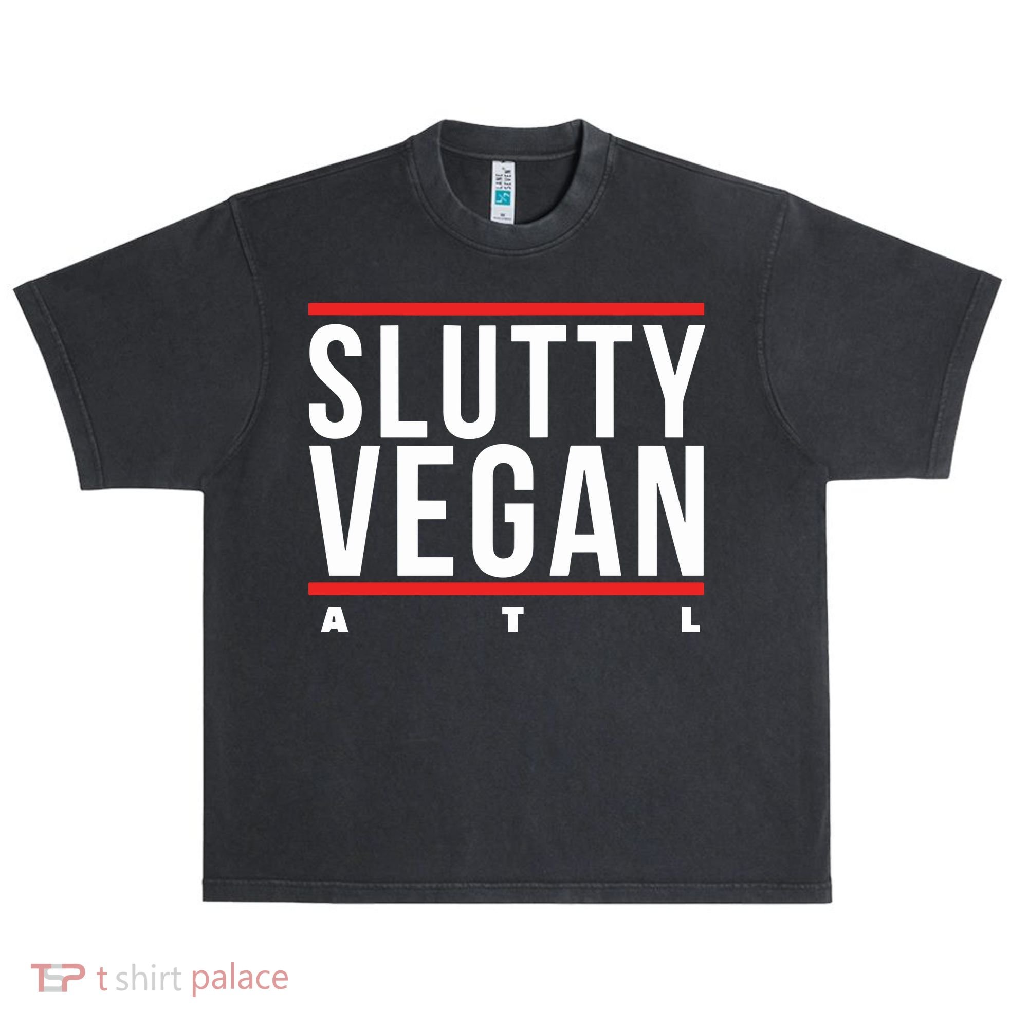 Slutty Vegan Run Slutty Urban Oversized Heavyweight T-Shirt