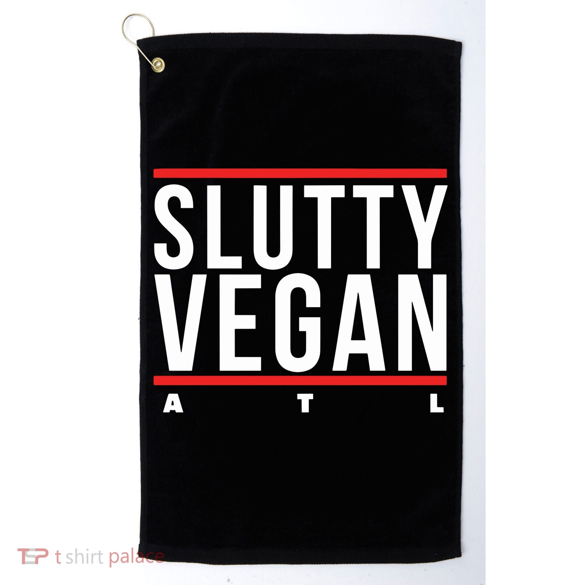 Slutty Vegan Run Slutty Golf Towel
