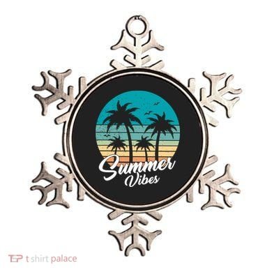 Summer Vibes Retro Sunset Vintage Palm Tree Ornament