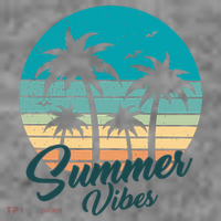 Summer Vibes Retro Sunset Vintage Palm Tree T-Shirt thumb 7