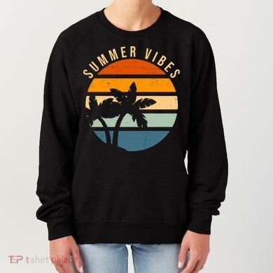 Summer Vibes Retro Sunset Tropical Women's Sweatshirt