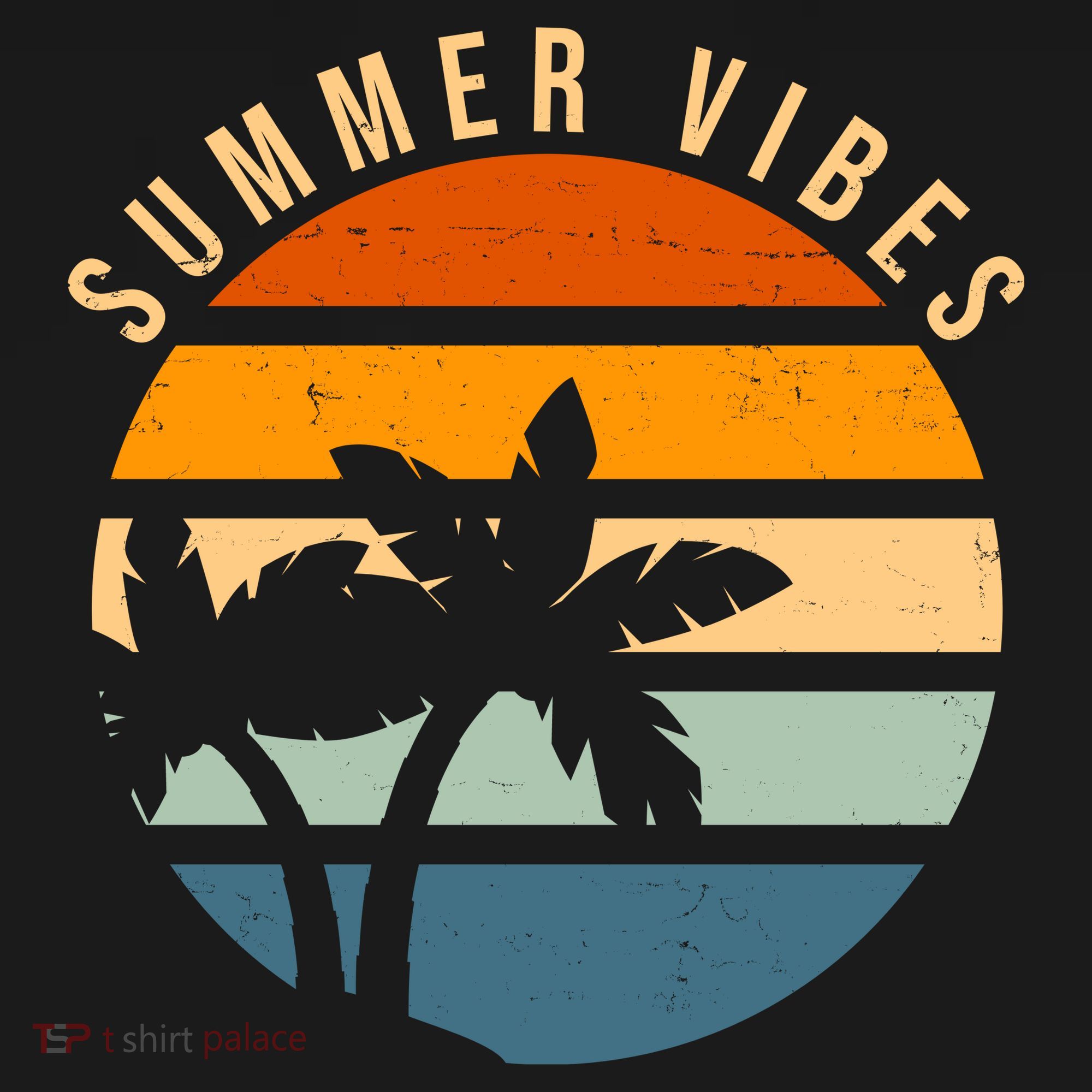 Summer Vibes Retro Sunset Tropical Backpack