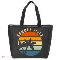 Summer Vibes Retro Sunset Tropical Tote Bag thumb 0