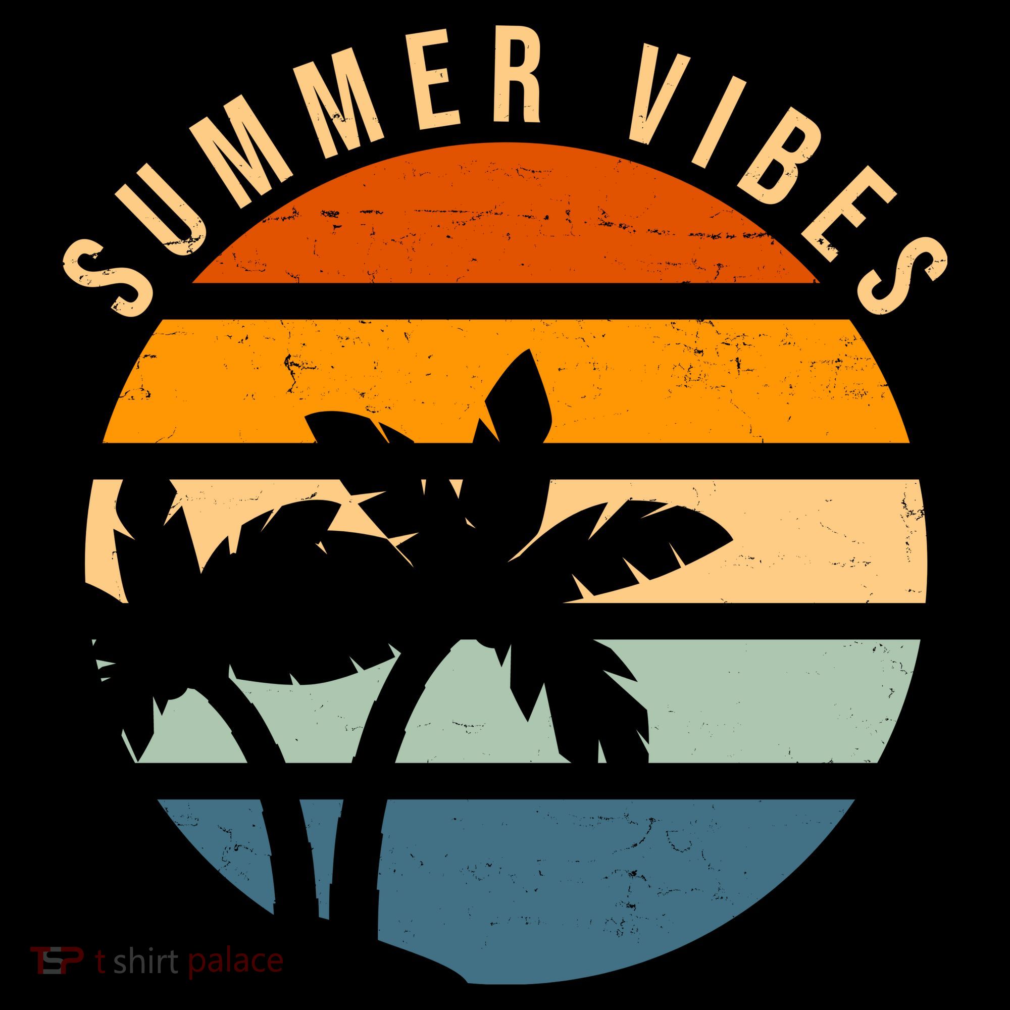 Summer Vibes Retro Sunset Tropical Tote Bag