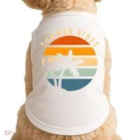 Summer Vibes Retro Sunset Tropical Doggie Tank thumb 0