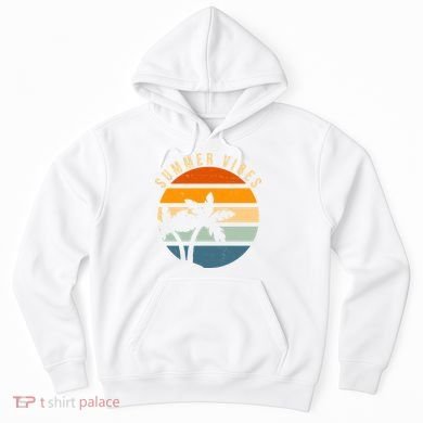 Summer Vibes Retro Sunset Tropical Hoodie