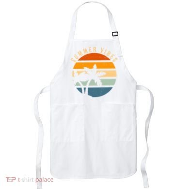 Summer Vibes Retro Sunset Tropical Apron
