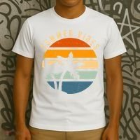 Summer Vibes Retro Sunset Tropical T-Shirt thumb 3