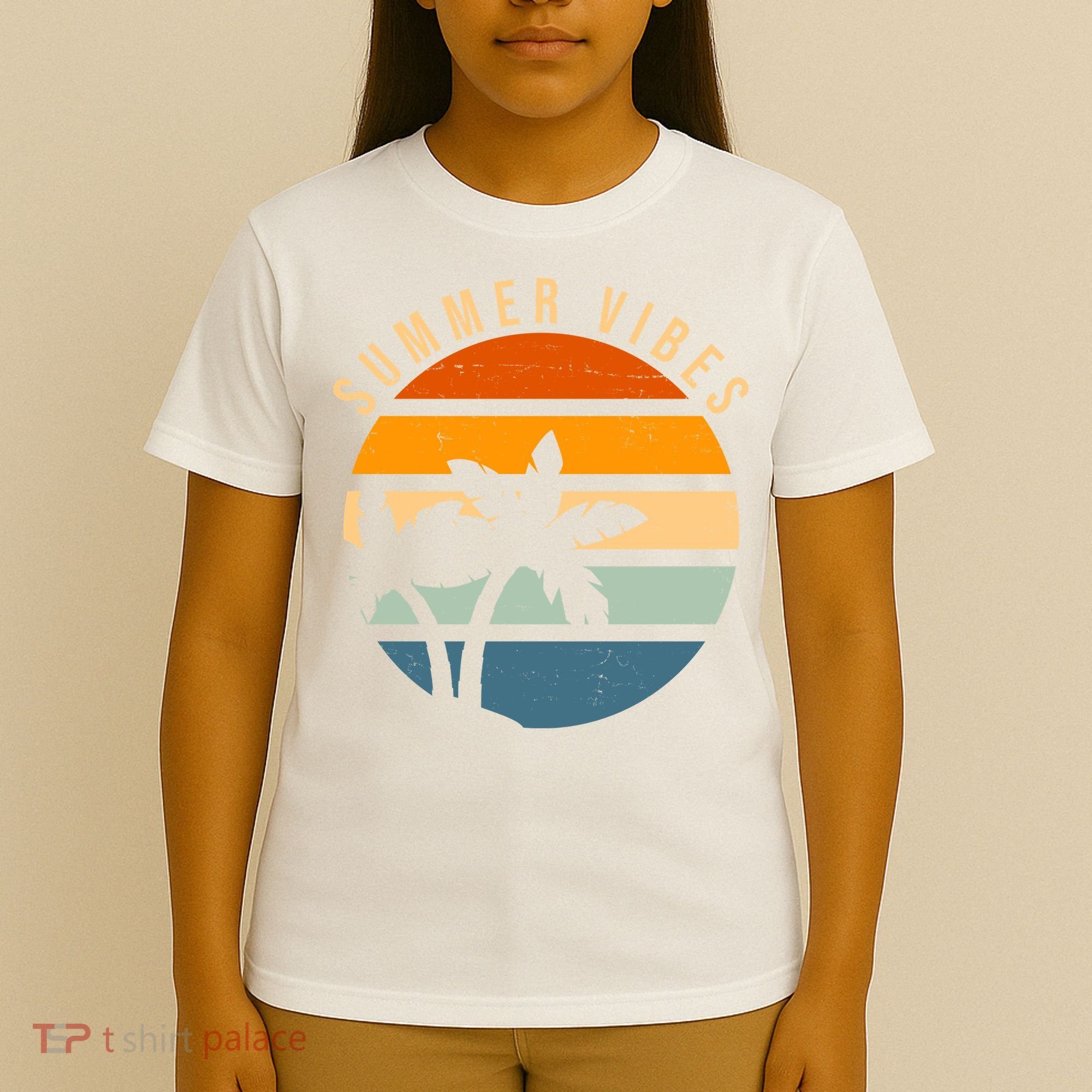 Summer Vibes Retro Sunset Tropical T-Shirt