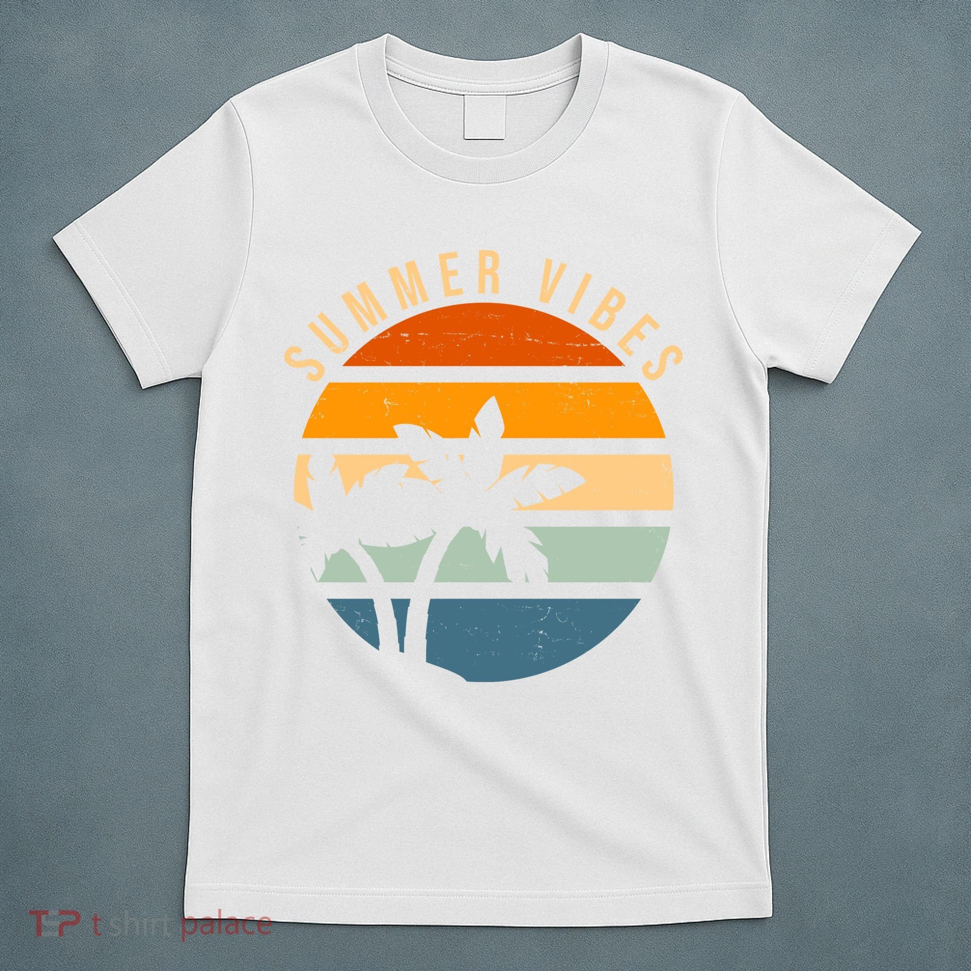 Summer Vibes Retro Sunset Tropical T-Shirt