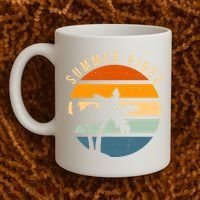 Summer Vibes Retro Sunset Tropical Coffee Mug thumb 2