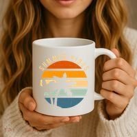 Summer Vibes Retro Sunset Tropical Coffee Mug thumb 3