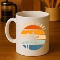 Summer Vibes Retro Sunset Tropical Coffee Mug thumb 4