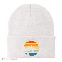 Summer Vibes Retro Sunset Tropical Beanie thumb 0