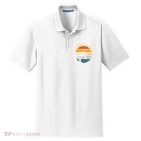 Summer Vibes Retro Sunset Tropical Dry Zone Grid Polo thumb 0