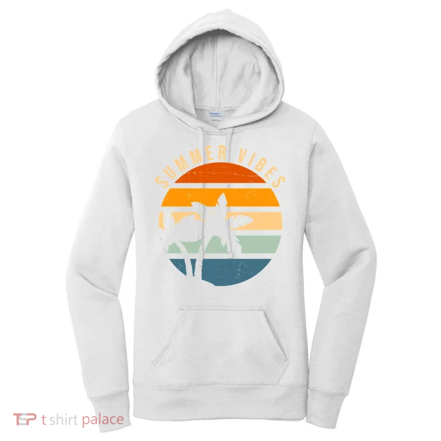 Summer Vibes Retro Sunset Tropical Women's Hoodie
