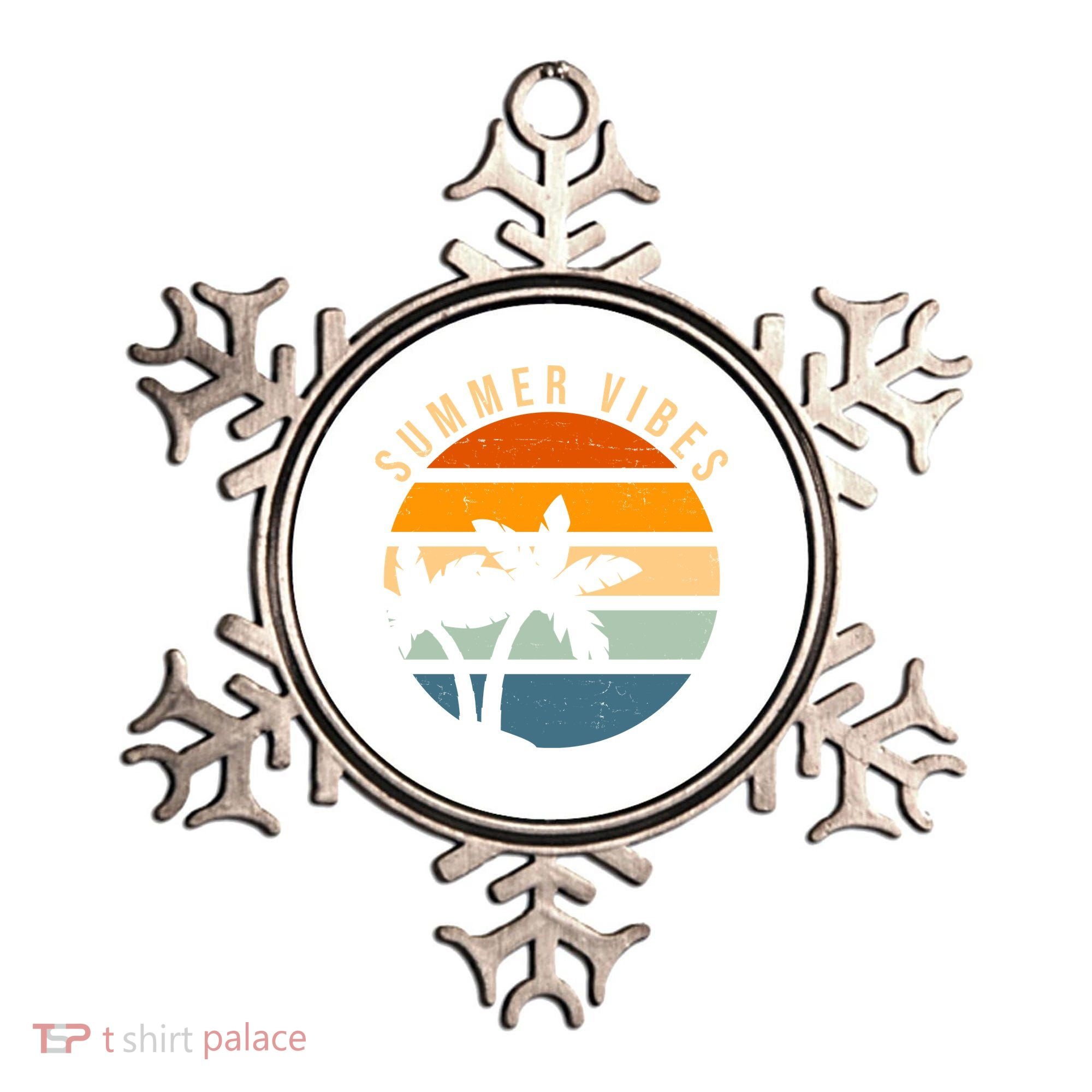 Summer Vibes Retro Sunset Tropical Ornament