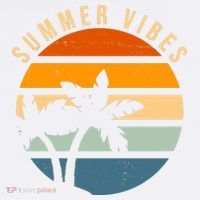 Summer Vibes Retro Sunset Tropical Golf Towel thumb 3