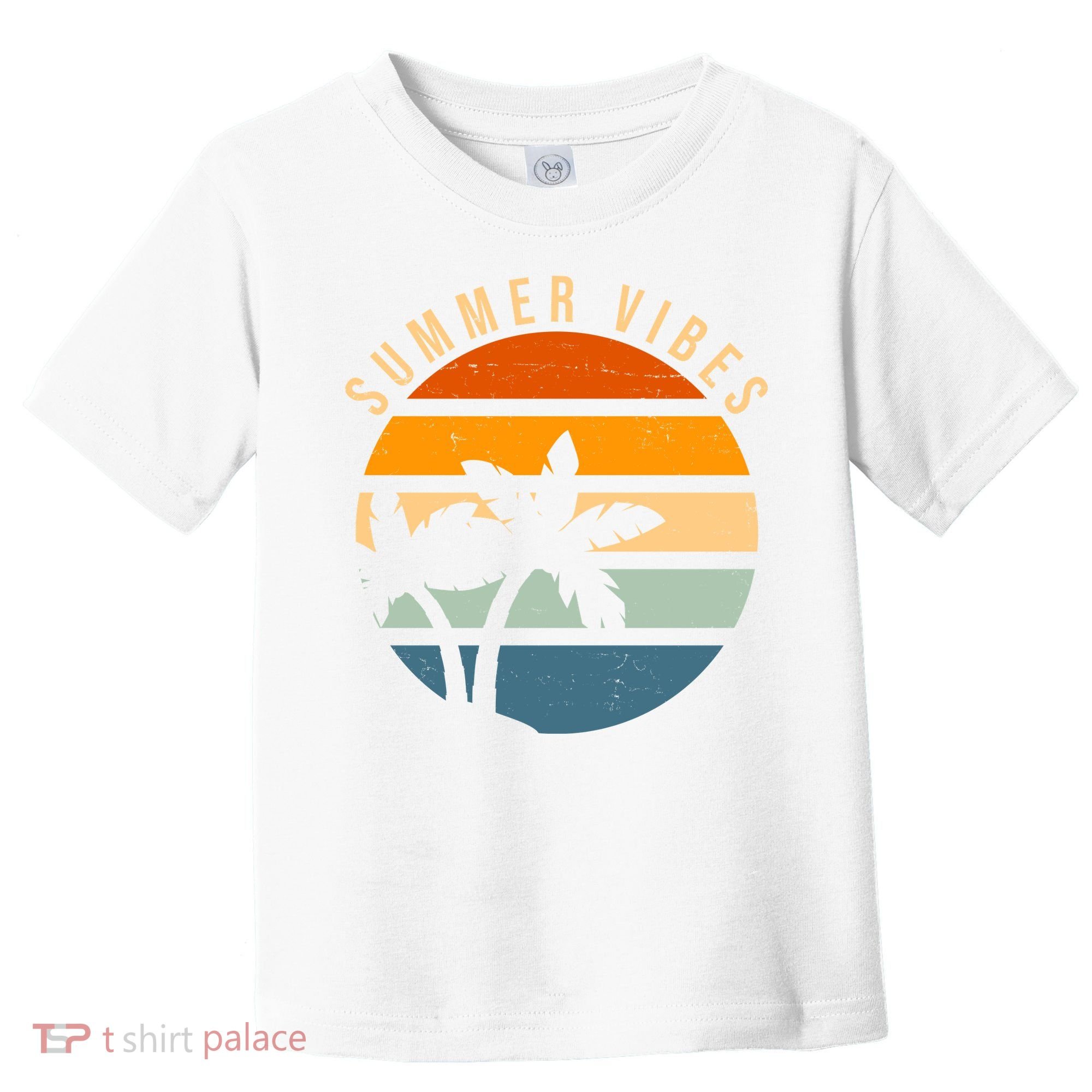 Summer Vibes Retro Sunset Tropical Toddler T-Shirt