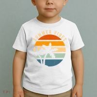 Summer Vibes Retro Sunset Tropical Toddler T-Shirt thumb 2