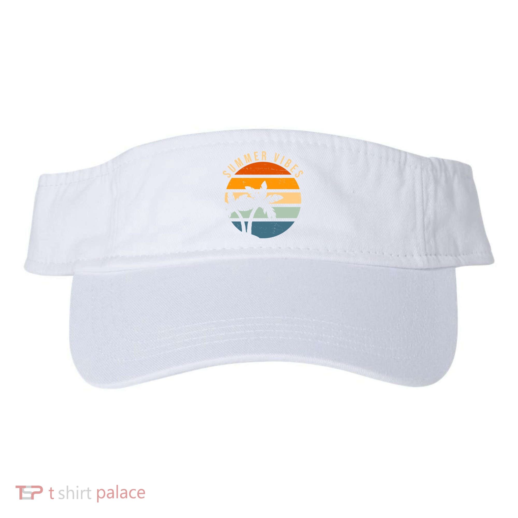 Summer Vibes Retro Sunset Tropical Visor