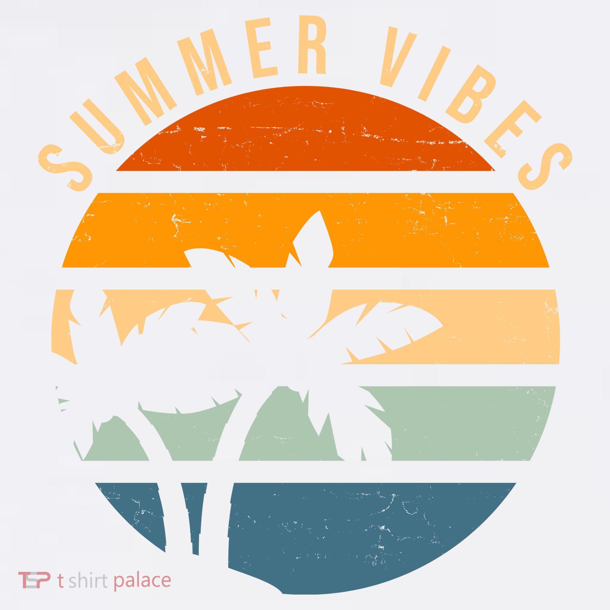 Summer Vibes Retro Sunset Tropical Visor