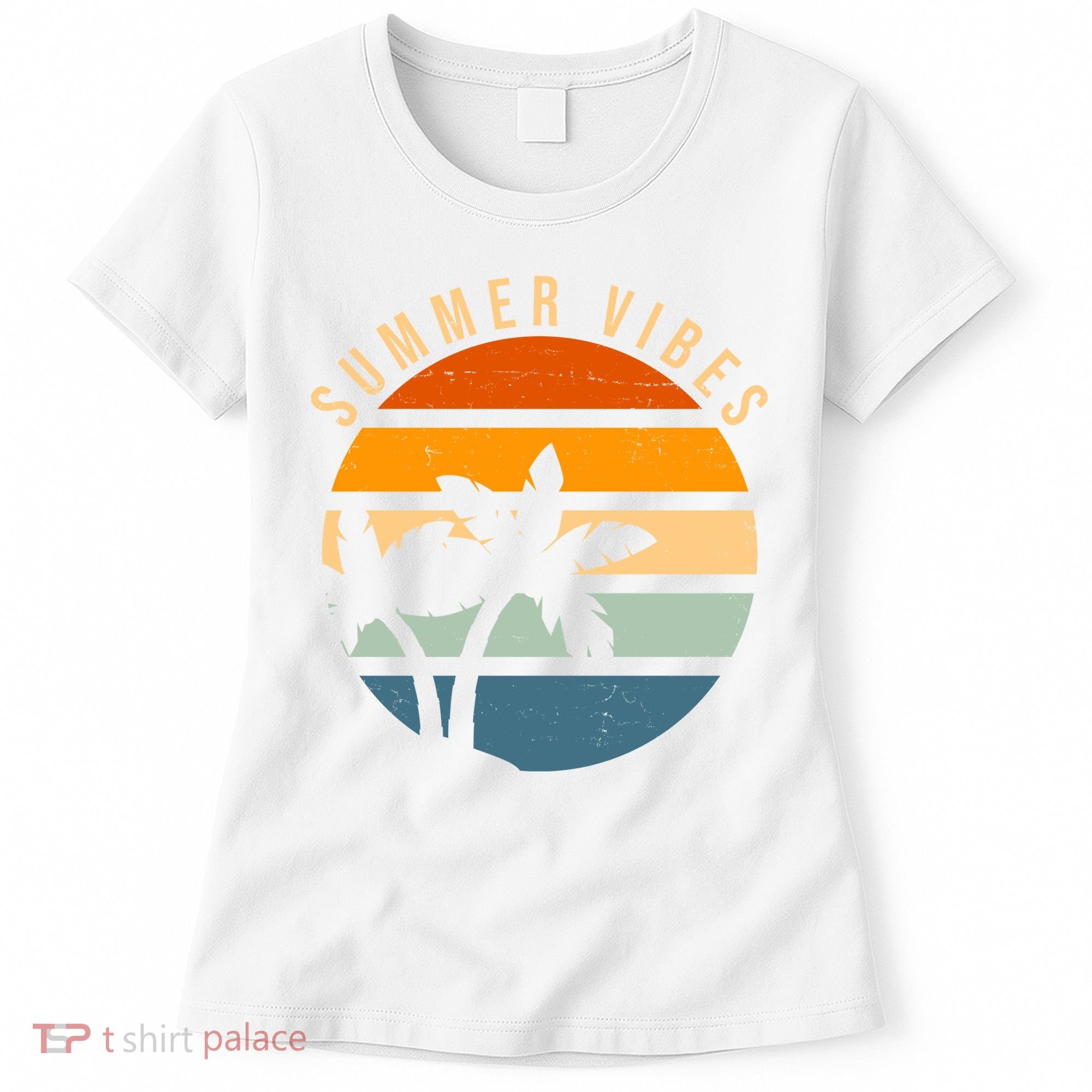 Summer Vibes Retro Sunset Tropical Women's T-Shirt