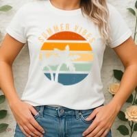 Summer Vibes Retro Sunset Tropical Women's T-Shirt thumb 2