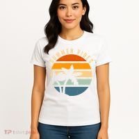 Summer Vibes Retro Sunset Tropical Women's T-Shirt thumb 4