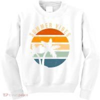 Summer Vibes Retro Sunset Tropical Kids Sweatshirt thumb 0