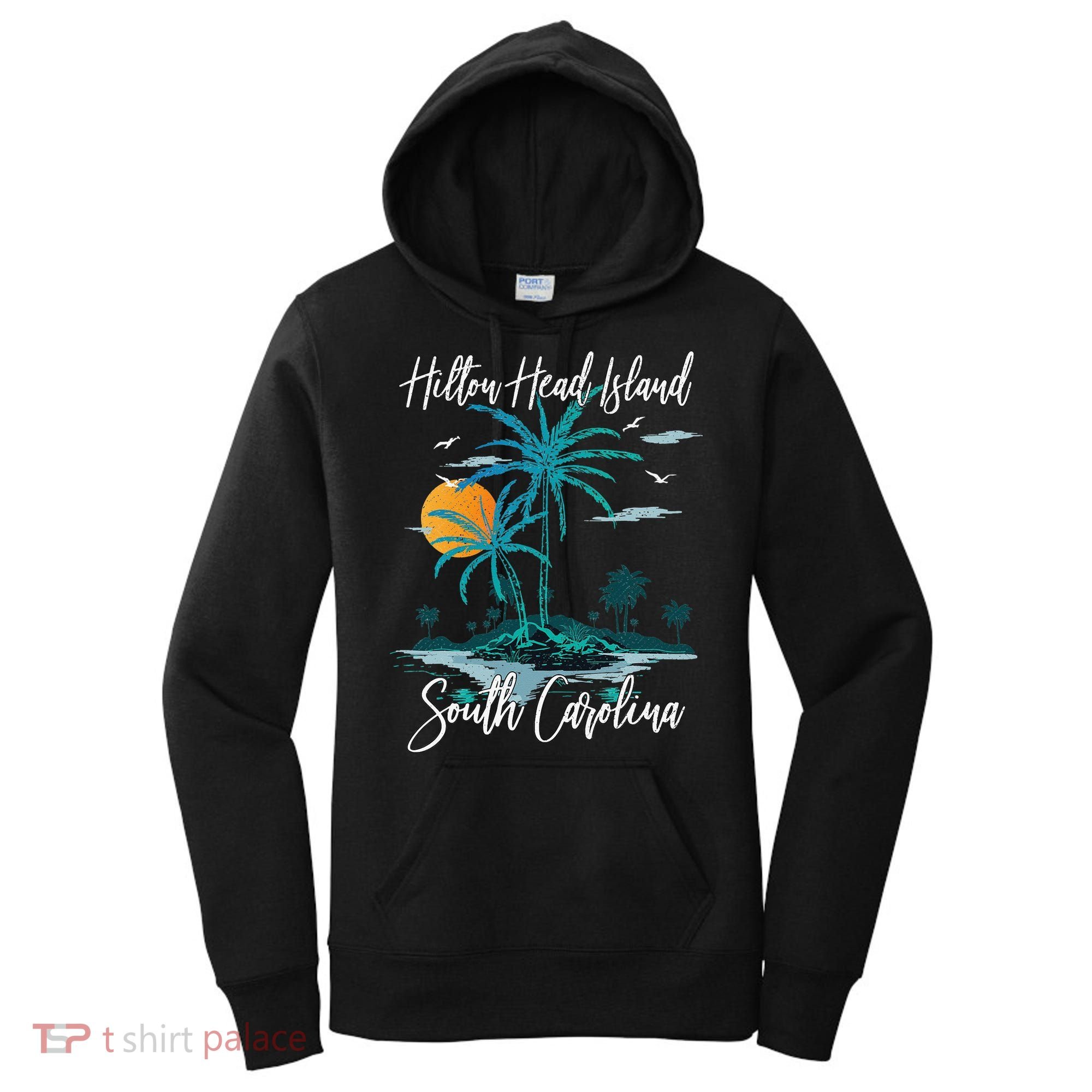 Summer Vacation Retro South Carolina Hilton Head Island Women's Hoodie