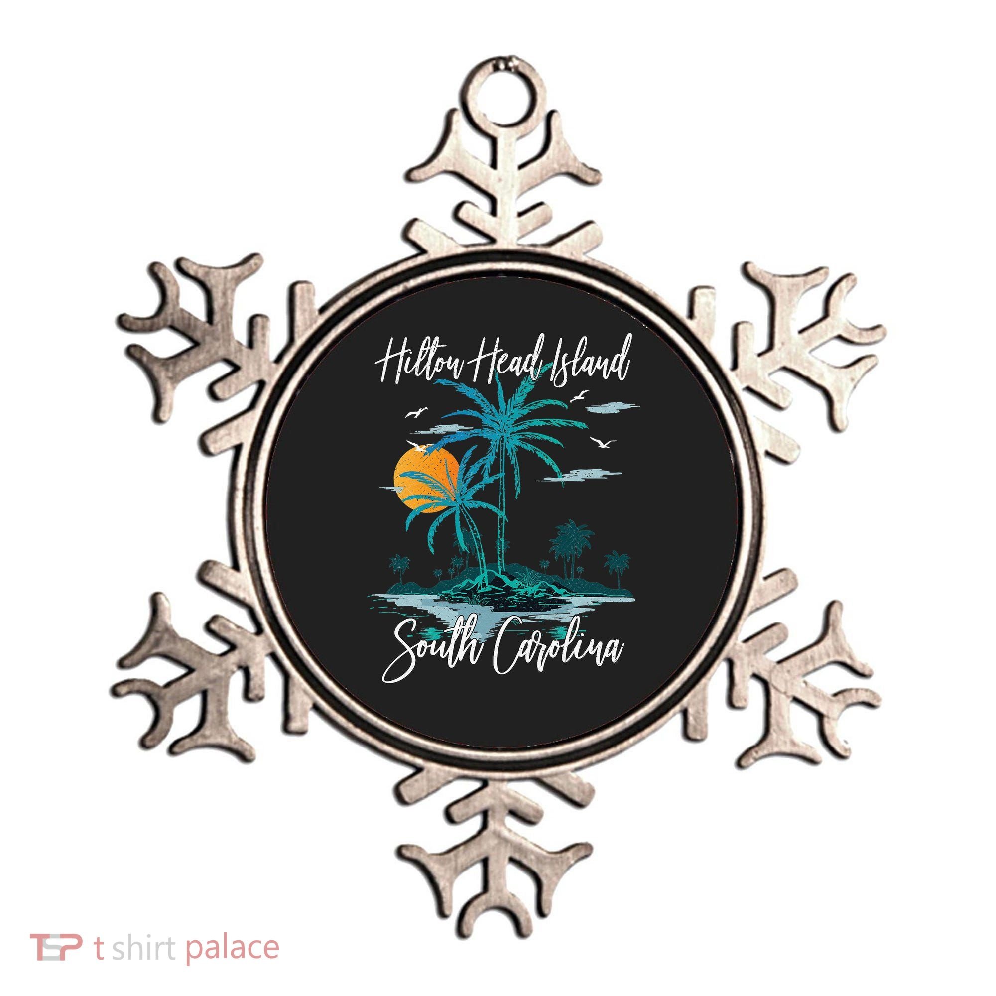 Summer Vacation Retro South Carolina Hilton Head Island Ornament