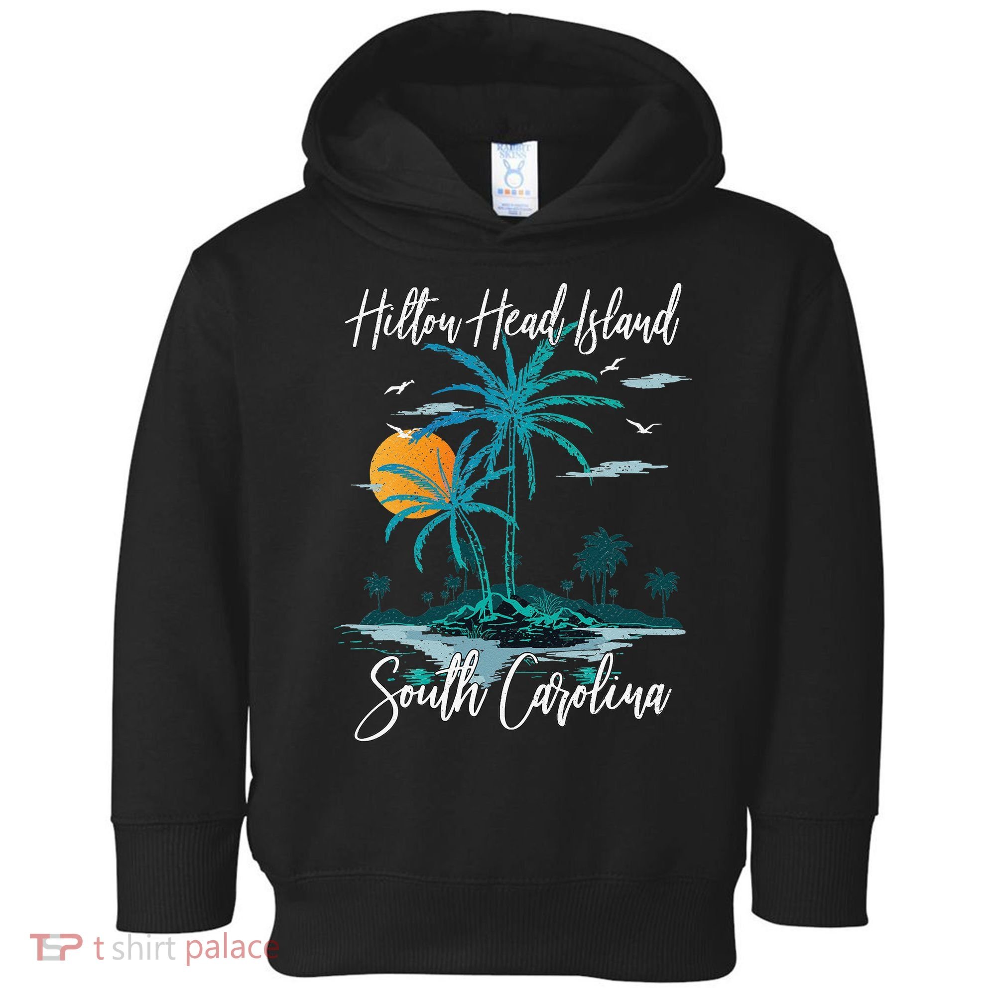 Summer Vacation Retro South Carolina Hilton Head Island Toddler Hoodie