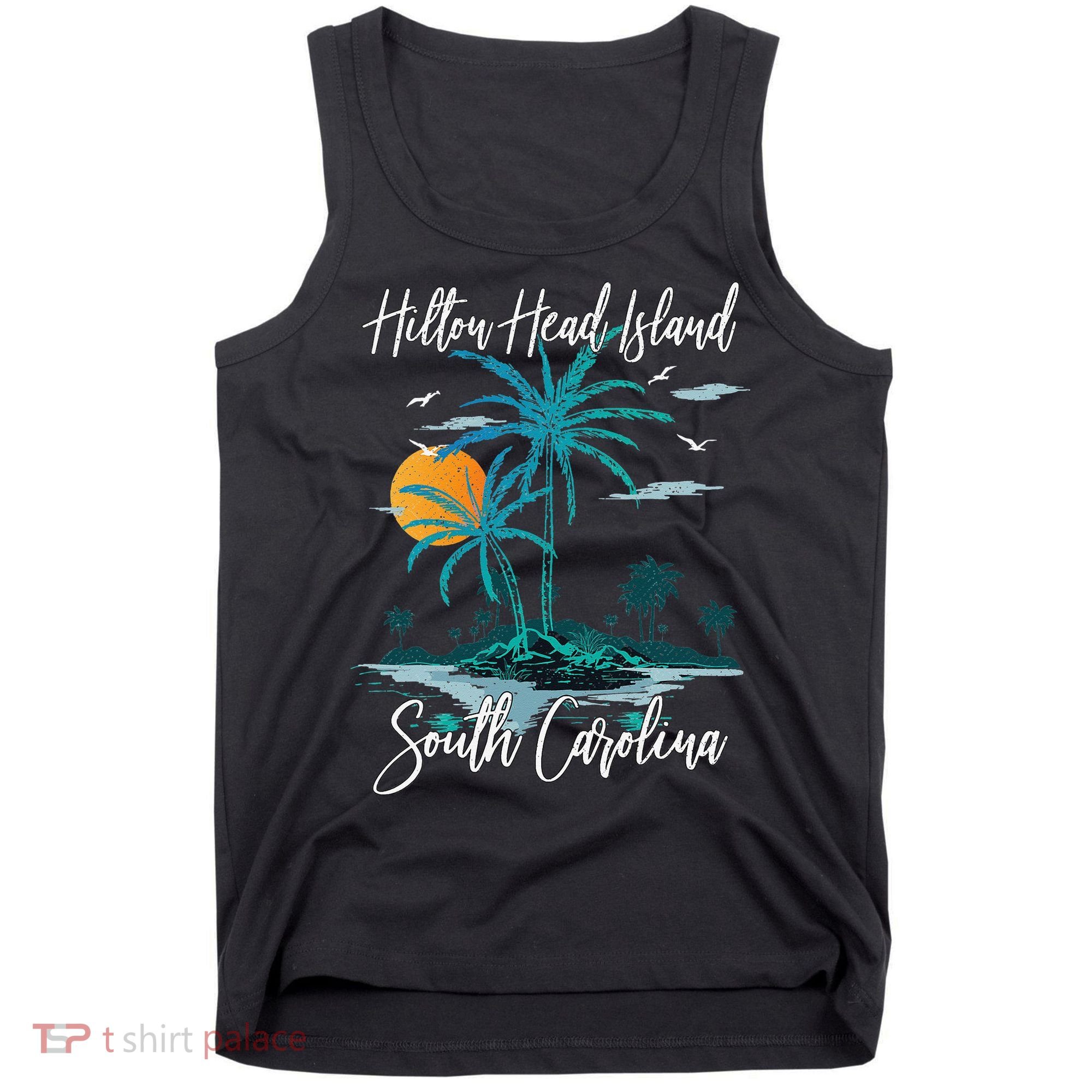 Summer Vacation Retro South Carolina Hilton Head Island Tank Top