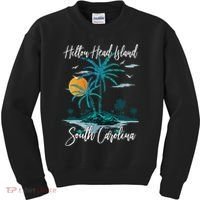 Summer Vacation Retro South Carolina Hilton Head Island Kids Sweatshirt thumb 0