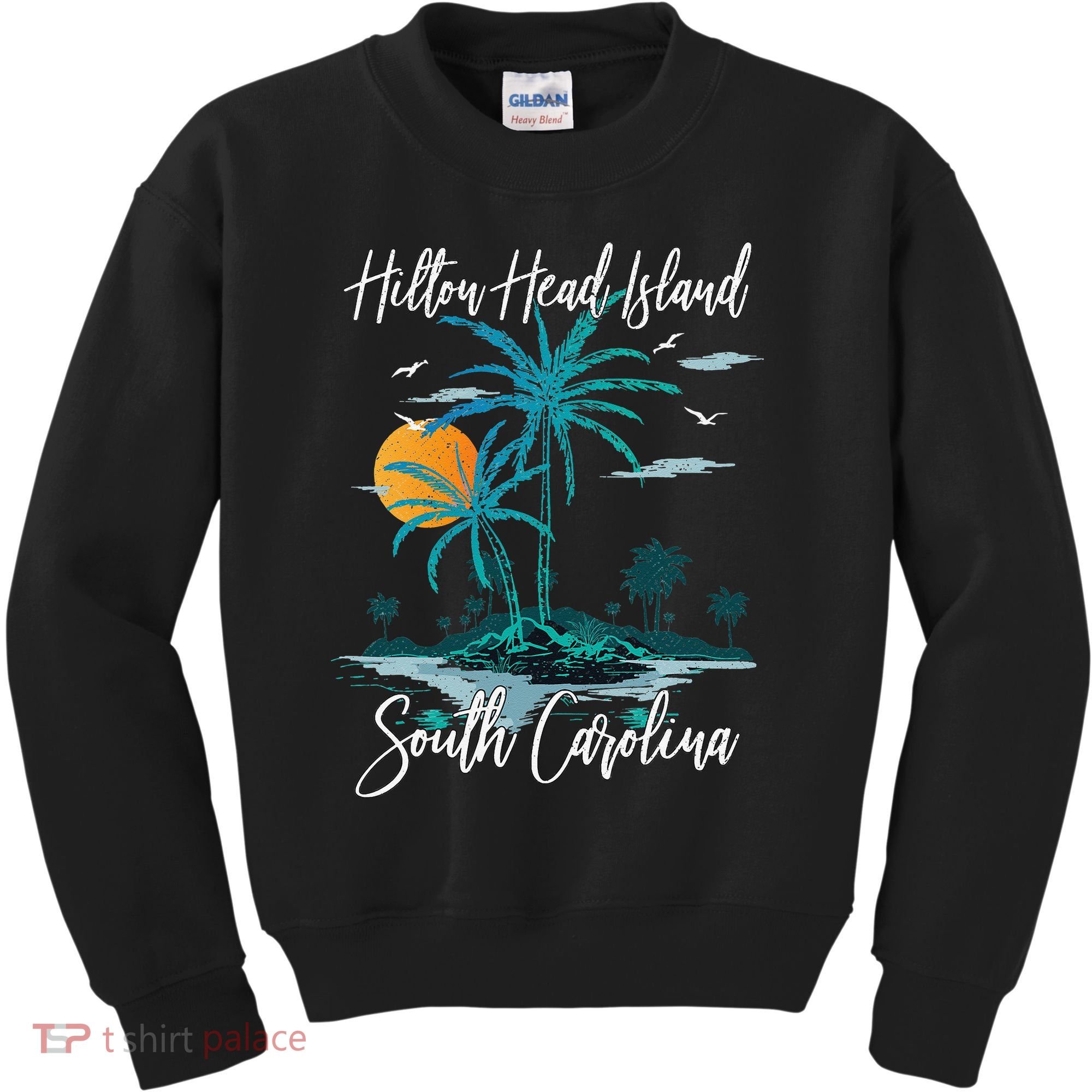 Summer Vacation Retro South Carolina Hilton Head Island Kids Sweatshirt