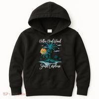 Summer Vacation Retro South Carolina Hilton Head Island Kids Hoodie thumb 0
