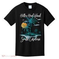 Summer Vacation Retro South Carolina Hilton Head Island Kids T-Shirt thumb 0