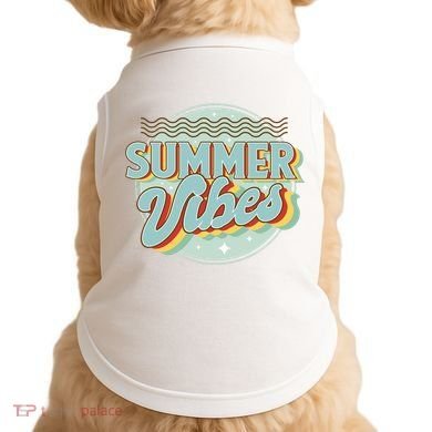 Summer Vibes Retro Cool Doggie Tank