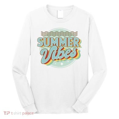 Summer Vibes Retro Cool Long Sleeve Shirt