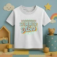 Summer Vibes Retro Cool Toddler T-Shirt thumb 3