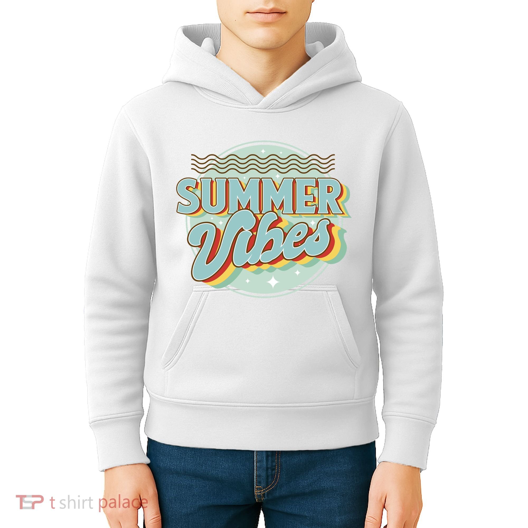 Summer Vibes Retro Cool Kids Hoodie