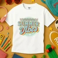 Summer Vibes Retro Cool Kids T-Shirt thumb 3