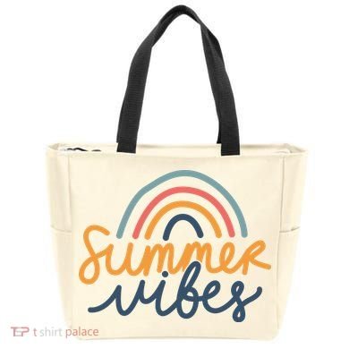 Summer Vibes Rainbow Cute Tote Bag