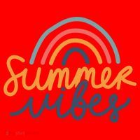 Summer Vibes Rainbow Cute Santa Hat thumb 1