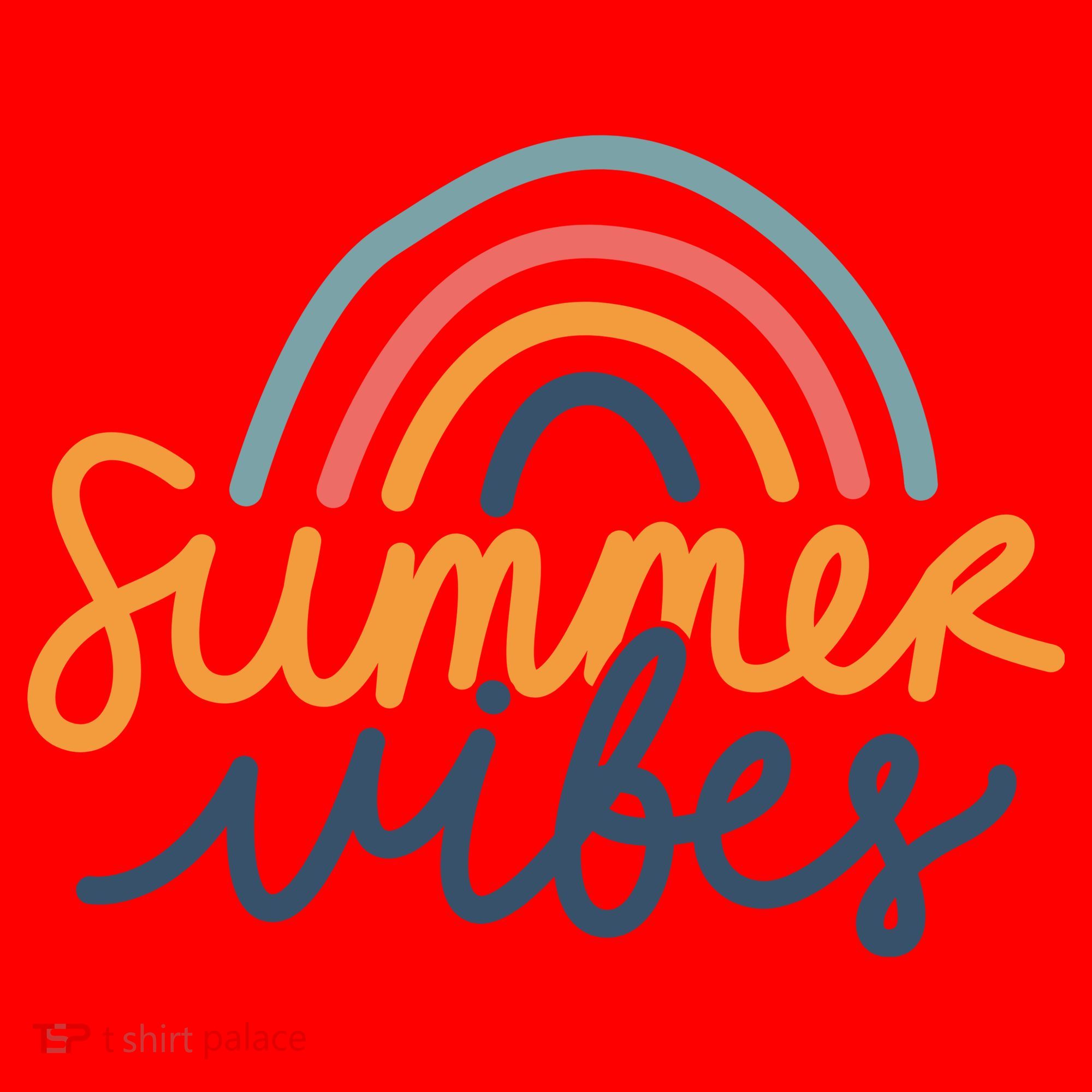Summer Vibes Rainbow Cute Santa Hat