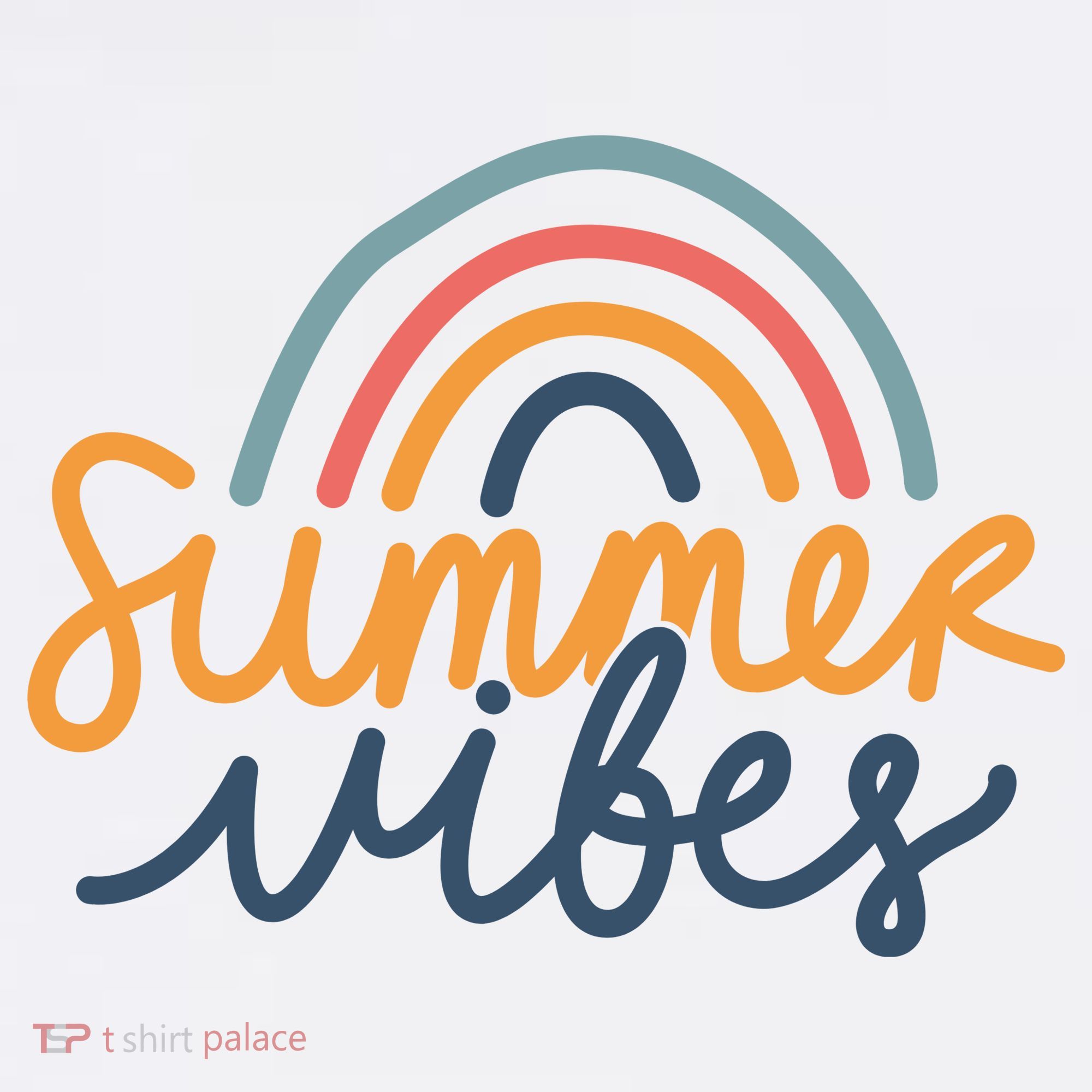 Summer Vibes Rainbow Cute USA-Made Doggie Bandana
