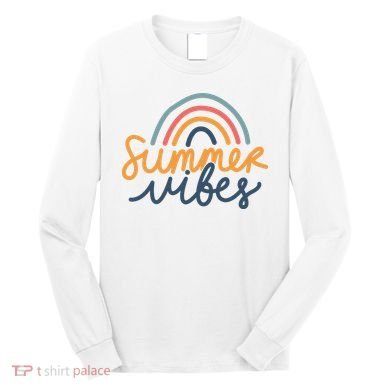 Summer Vibes Rainbow Cute Long Sleeve Shirt