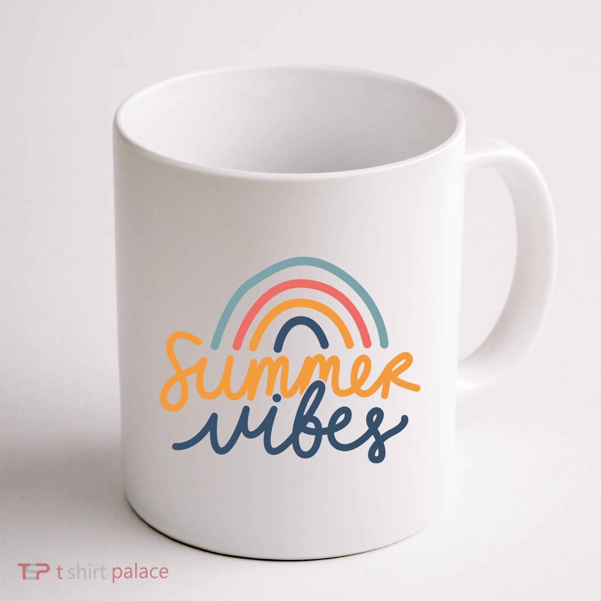 Summer Vibes Rainbow Cute Coffee Mug